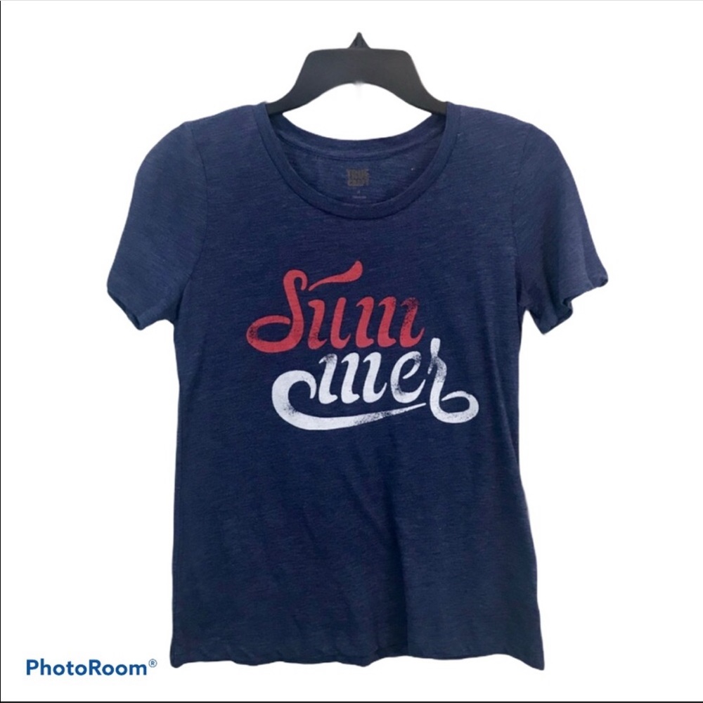 True Craft navy with ‘Summer’ short sleeve tee